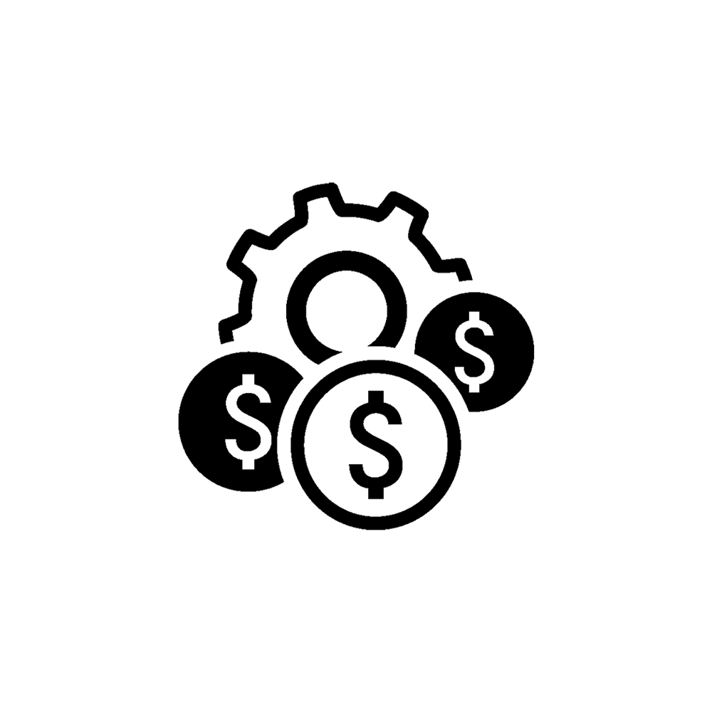 gear with 3 dollar sign